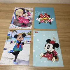 ミニー　ポストカード　ハガキ　4枚セット