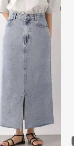 【新品・未使用】LEPSIM レプシィム 丈変化デニムナロースカート Lサイズ