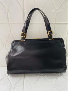 PRADA ブラウンレザーハンドバッグ　ドクターバッグ