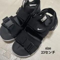 レディースNike ブラック スポーツサンダル ベルト付き　23センチ