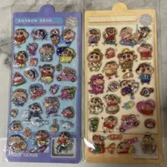 クレヨンしんちゃん 水シール 立体シール 2枚セット