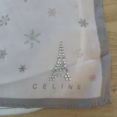 CELINE 雪の結晶デザイン ハンカチ