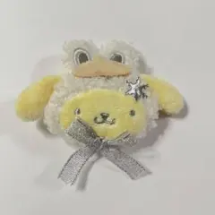 サンリオ　ポムポムプリン　シークレットヘアクリップ　ふわふわスノーラビット