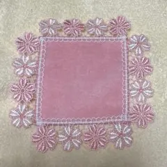 近沢レース 未使用 ミニタオル ガチャプチタオル　桜 ハンカチ