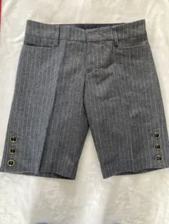 グレー ストライプ ハーフパンツ