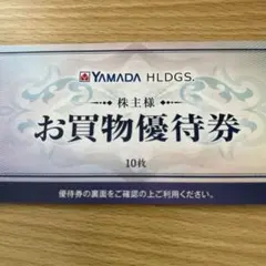 ヤマダ電機　株主優待　お買物優待券　5000円分