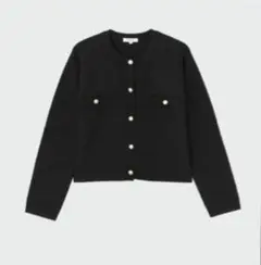 プラステ PLST ラメ ツイード カーディガン