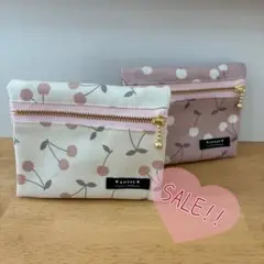 SALE!!フタにファスター☆移動ポケット☆さくらんぼ2点セット☆ハンドメイド