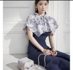 snidel ケープデザインニットドッキングワンピース