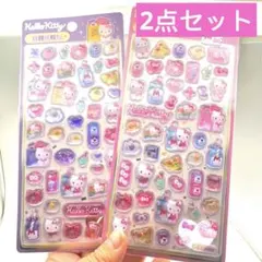ハローキティ ボンボンドロップシール ドロップジェルシール 2枚セット サンリオ