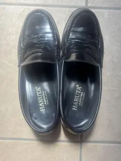 HARUTA 黒 ローファー 24.5cm