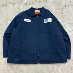 RED KAP　企業ロゴパッチ　ストリート　ワークジャケット　古着　ネイビーXL