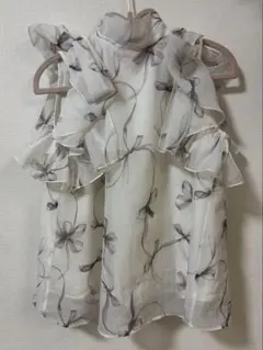 SNIDEL Sustainableリボンライクオーガンシースルーブラウス - メルカリ