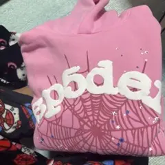 Sp5der Spider worldwide パーカー　og ピンク