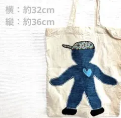 新品未使用 トートバッグ ハンドメイド風　パロディ　パッチワーク柄　エコバッグ