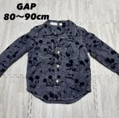 BabyGAP ミッキー　ベビーシャツ　トップス　80 90 2歳　紺