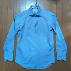 UNIQLO　スーパーノンアイロンスリムシャツ セミワイド ライトブルー S