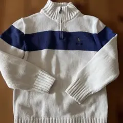 Polo Ralph Lauren セーター 7号 ホワイト/ネイビー