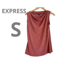 海外古着【EXPRESS 】　赤 ノースリーブ トップス Sサイズ　爽やか