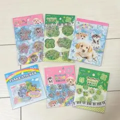 amifa カプセルシール おはじきシール メモ帳 フレークシール クローバー