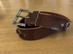 DIESEL レザーベルト ブラウン ヴィンテージ加工のサムネイル