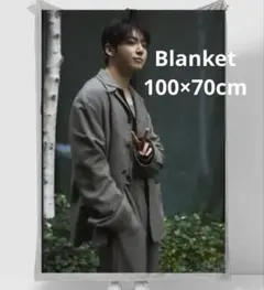 JUNGKOOK フランネル ブランケット 毛布 ひざ掛け 100×70 BTS