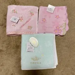 【新品タグ付】ローラアシュレイ / トッカ タオルハンカチ 3枚セット