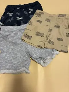 ベビー用パンツ3枚セット（車柄・恐竜柄・無地）