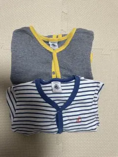 プチバトー ロンパース2枚セット