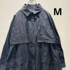 トレンチコート ロングコート ジャケット おしゃれ ブラック M