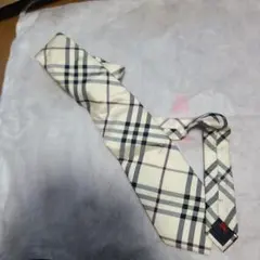 BURBERRY BLACK LABEL ネクタイ チェック柄 アイボリー