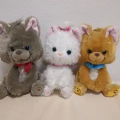 おしゃれキャットぬいぐるみセット　マリー　ベルリオーズ　トゥルーズ