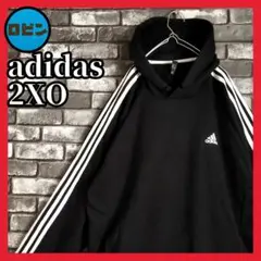 adidas 漆黒 2XO 三本線 スリーライン アディダス パーカー フード