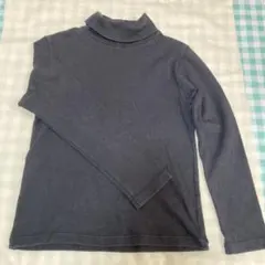 タートルネック 長袖カットソー 130 ブラック