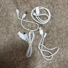 USB ケーブル ホワイト　4本セット