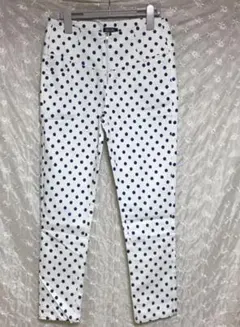 [新品]スキニーパンツ❣️白、水玉(Ｌ)のサムネイル