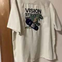 VISION STREET WEAR 半袖シャツ L クリーム色のサムネイル