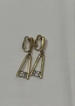 Courreges クレージュゴールド シルバー イヤリング