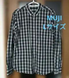 MUJI 長袖チェックシャツ Lサイズ