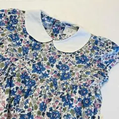 女の子　アニエスベー 襟付き　ワンピース　リバティ 花柄　フラワー　2ans