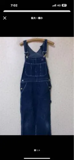 Levi Strauss デニムオーバーオールのサムネイル