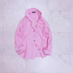 バーバリー　ノバチェック　リネン混シャツ　2way　カシュクール　ビッグロゴ刺繍