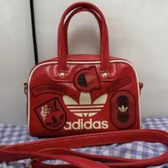 adidas ミニ ボウリングバッグ ショルダーバッグ 赤