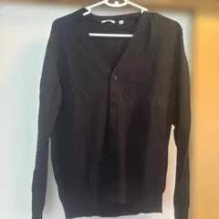 UNIQLO ブラック Vネックカーディガン Msize