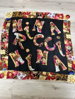 Nina Ricci シルク スカーフ ネイビー ヴィンテージ 美品 イタリア製