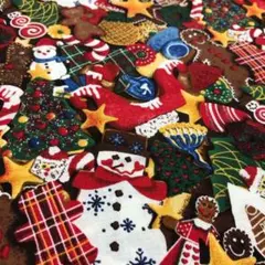 ビンテージ　USAコットン リアルなクリスマス柄