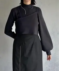 &g'aime／アンジェム 新品 ワンショルダーアシンメトリーニットトップス