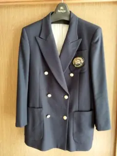 ネイビー ダブルブレスト テーラードジャケット