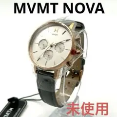 未使用MVMTグレー 高級腕時計 クロノグラフ レザー　エムブイエムティーのサムネイル