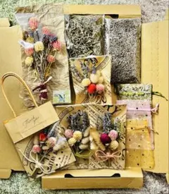 ラベンダードライフラワーとミニブーケのセット①